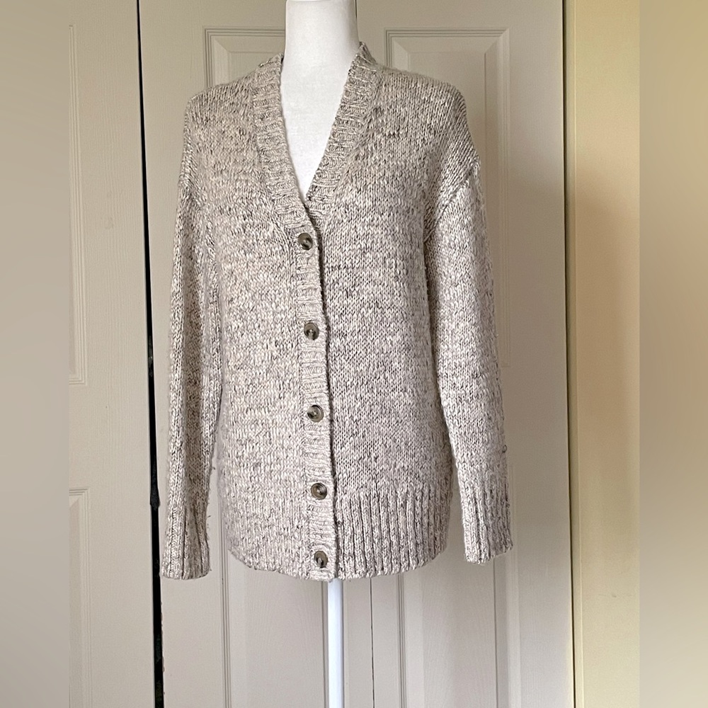 Lucky Brand wool blend grandfather button up cardigan in medium